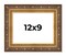 Photo Size Museum Gold Picture Frame - UV Acrylic, Foam Board Backing, Hanging Hardware